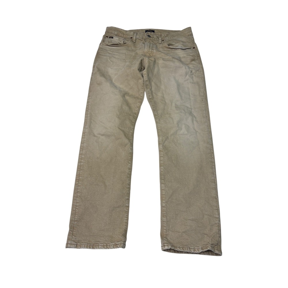 Polo Ralph Lauren Hampton Relaxed Straight Tan Khaki Pants Mens 33x30